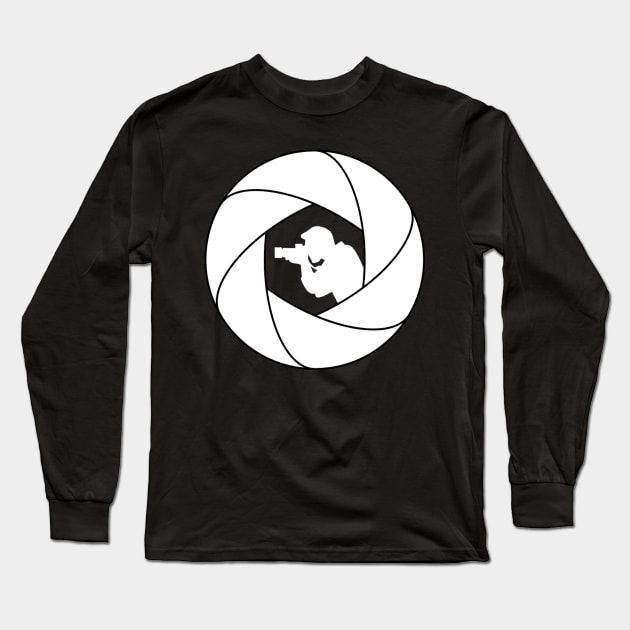 Photographer Through The Camera Lens Long Sleeve T-Shirt by Styr Designs